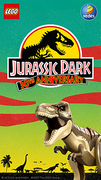 LEGO Jurassic Park T-Rex-Logo-Handy Wallpaper