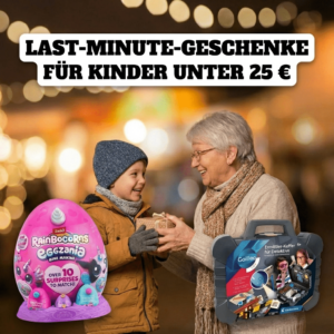 Last-Minute-Geschenke für Kinder unter 25 € – unsere Ideen für jedes Alter